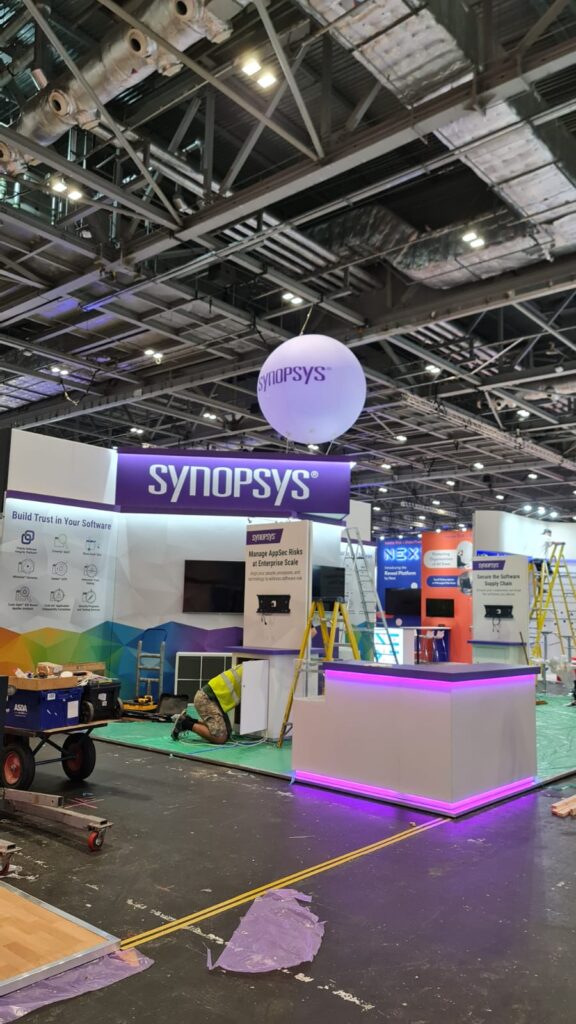 Synopsys Branded Sphere Helium Inflated on Display at Excel London