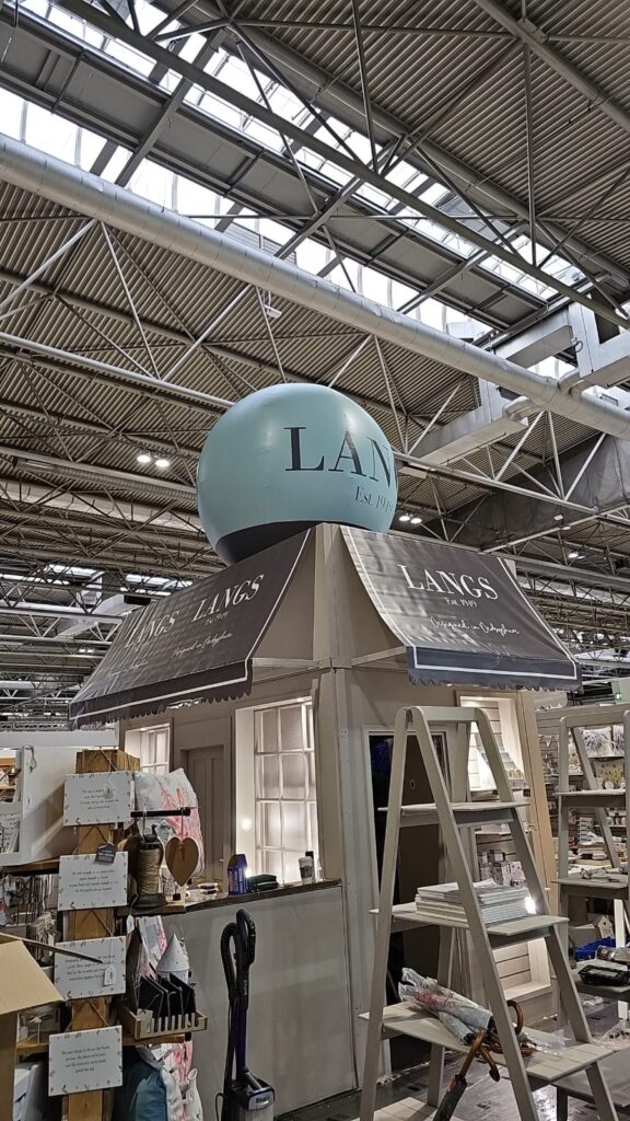 Richard Langs 2m Sphere on Display at Autumn Fair Expo 2023 at Excel London